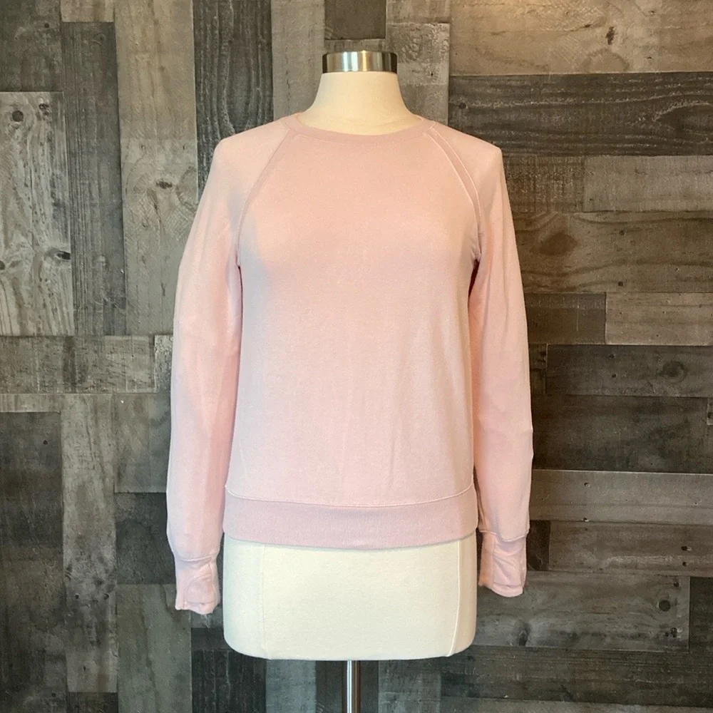 Athleta Girl pink sweater girls large angelic Softgirl activewear workout gym